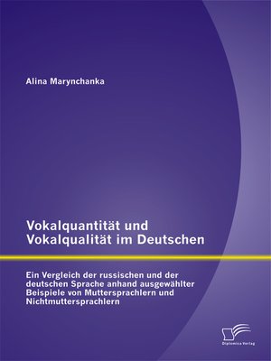 cover image of Vokalquantität und Vokalqualität im Deutschen